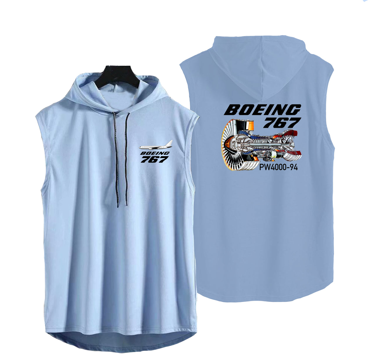 Boeing 767 Engine (PW4000-94) Designed Hooded Tank Tops