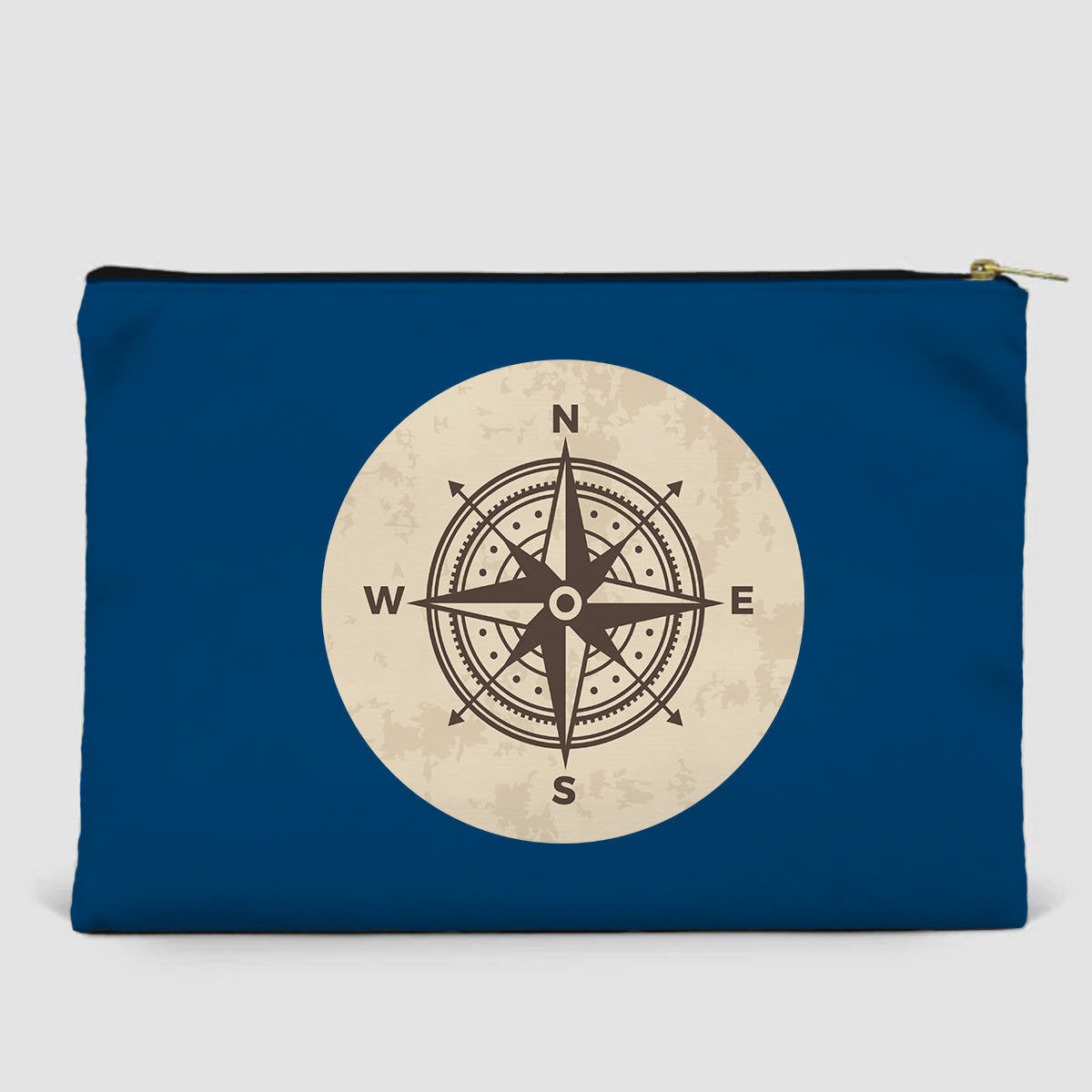 Vintage Designed Compass Designed Zipper Pouch