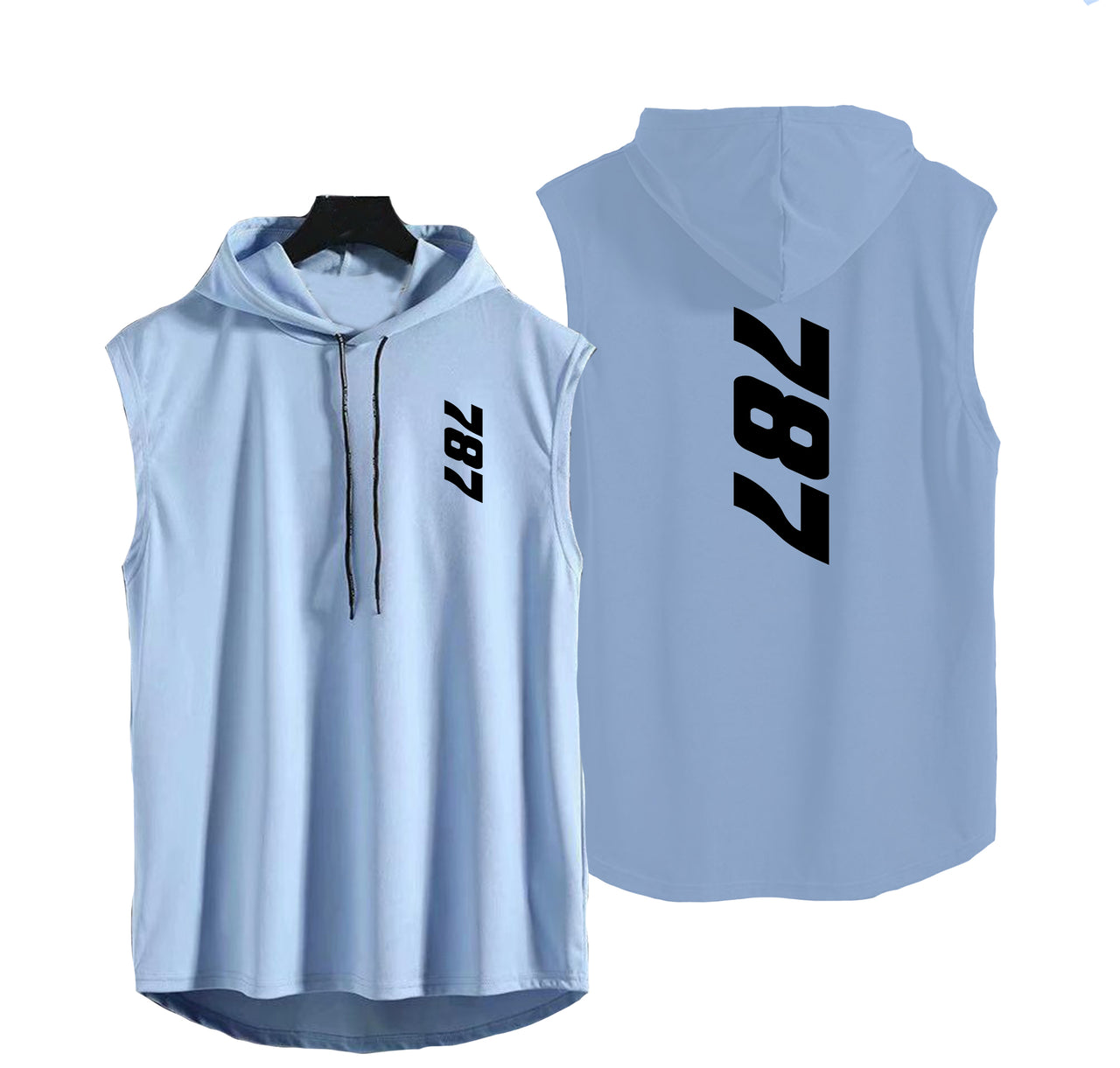 Boeing 787 Text Designed Hooded Tank Tops