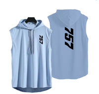 Thumbnail for Boeing 757 Text Designed Hooded Tank Tops