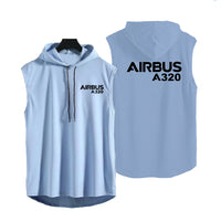 Thumbnail for Airbus A320 & Text Designed Hooded Tank Tops