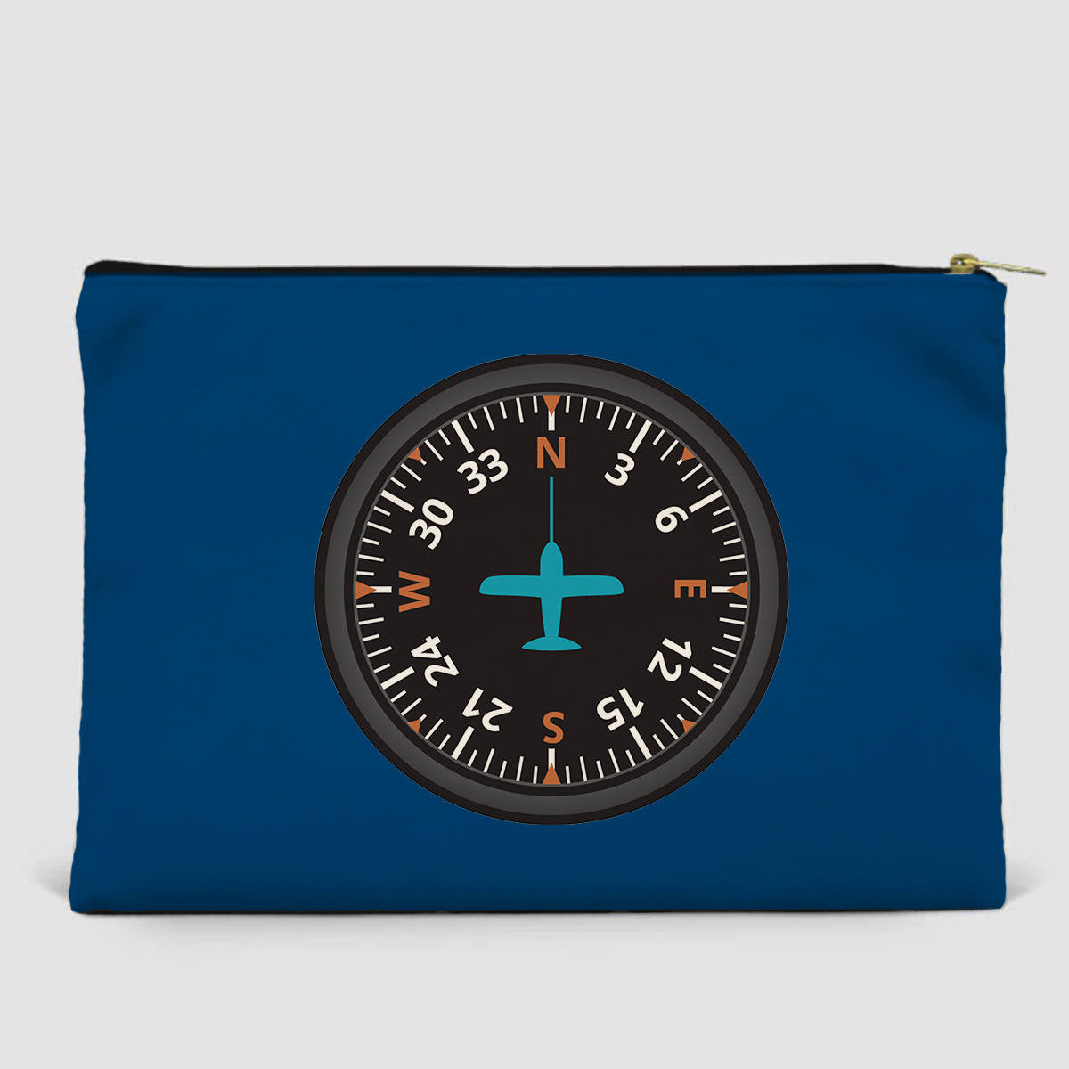 Airplane Instruments (Heading) Designed Zipper Pouch