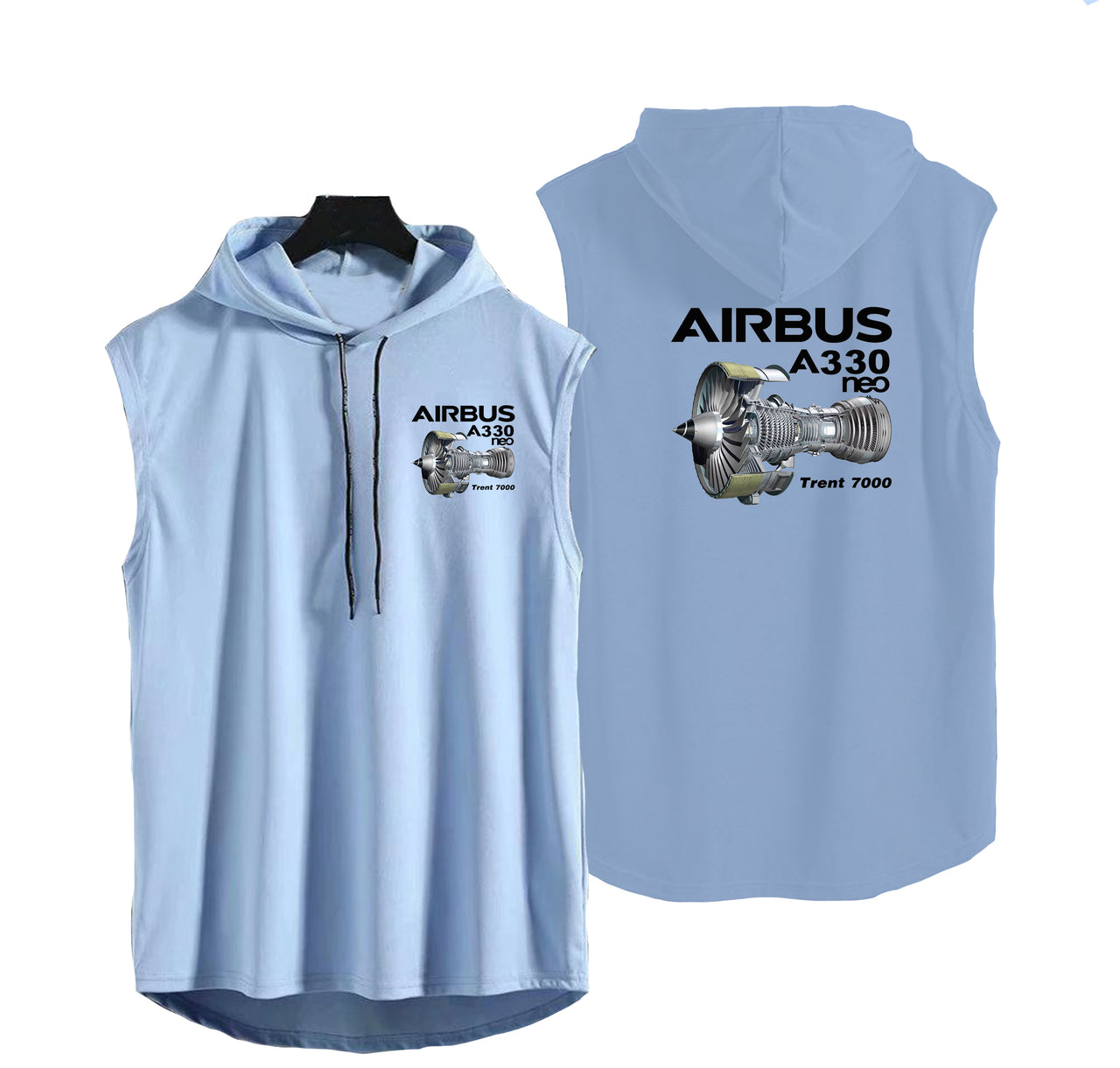 Airbus A330neo & Trent 7000 Designed Hooded Tank Tops