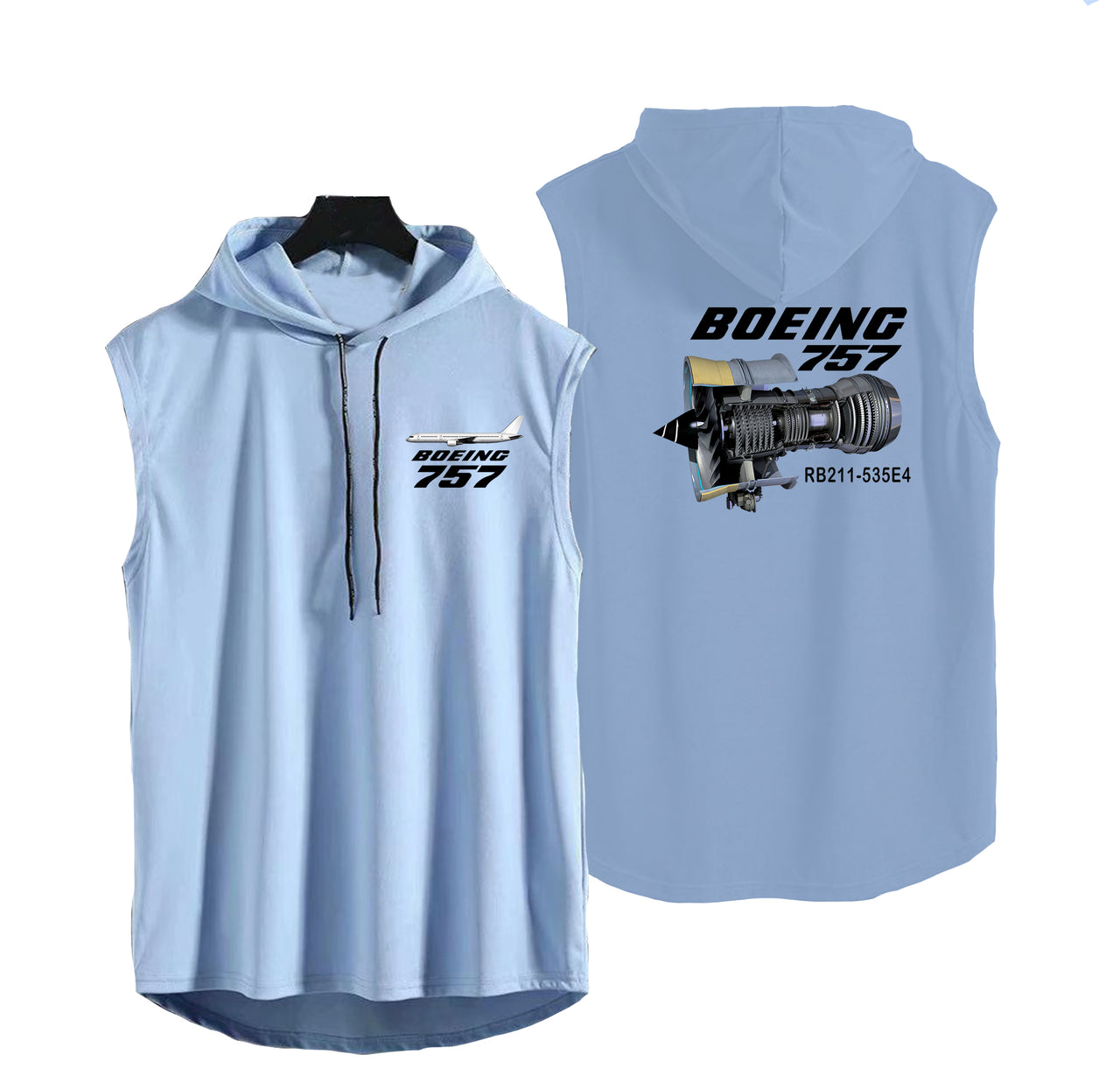 Boeing 757 & Rolls Royce Engine (RB211) Designed Hooded Tank Tops