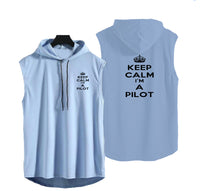 Thumbnail for Keep Calm I'm a Pilot Designed Hooded Tank Tops