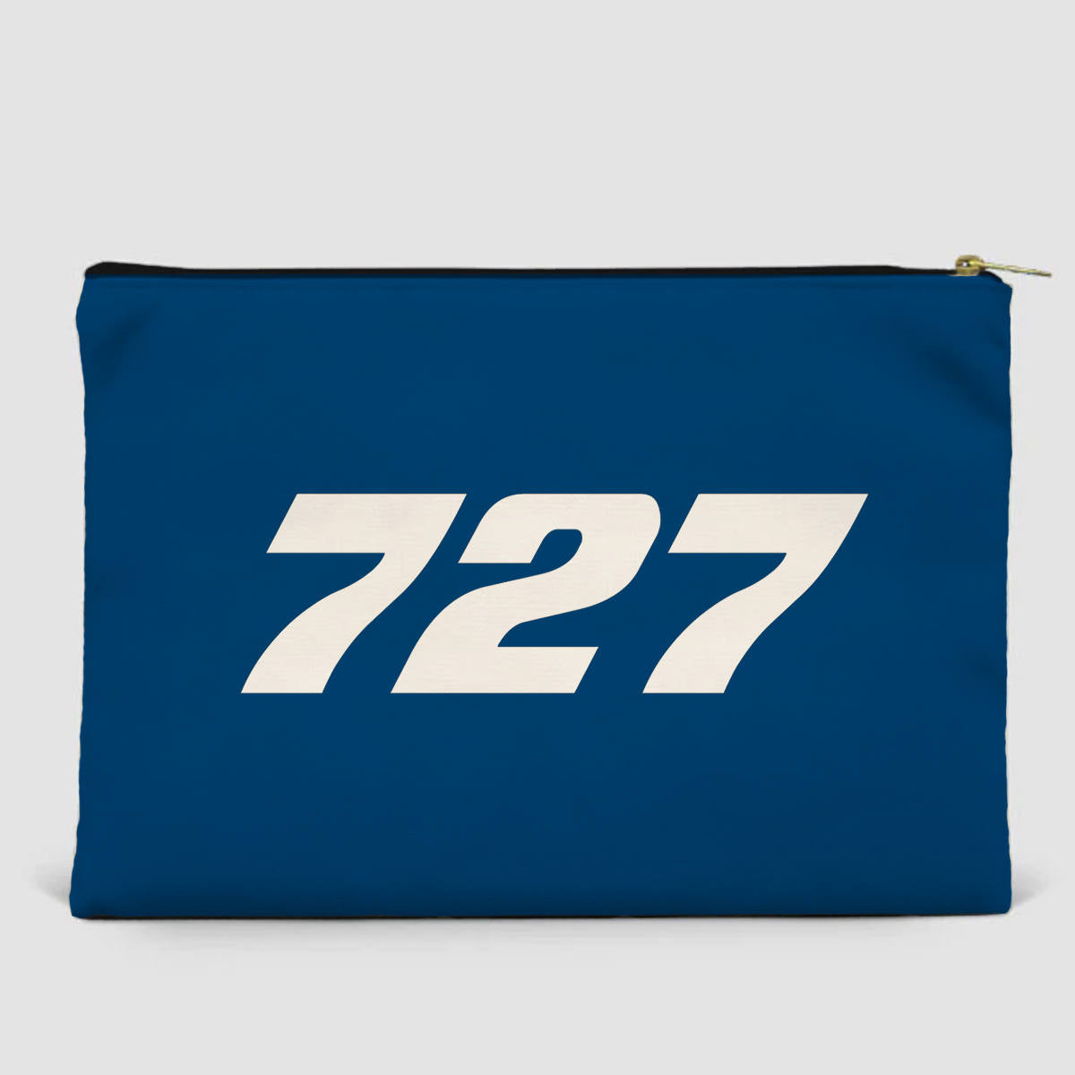 727 Flat Text Designed Zipper Pouch