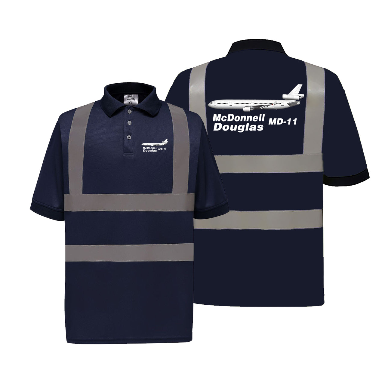 The McDonnell Douglas MD-11 Designed Reflective Polo T-Shirts