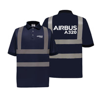 Thumbnail for Airbus A320 & Text Designed Reflective Polo T-Shirts