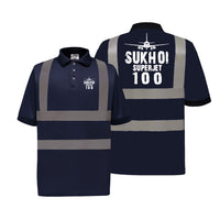 Thumbnail for Sukhoi Superjet 100 & Plane Designed Reflective Polo T-Shirts