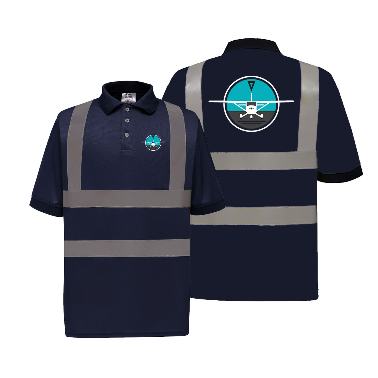 Cessna & Gyro Designed Reflective Polo T-Shirts