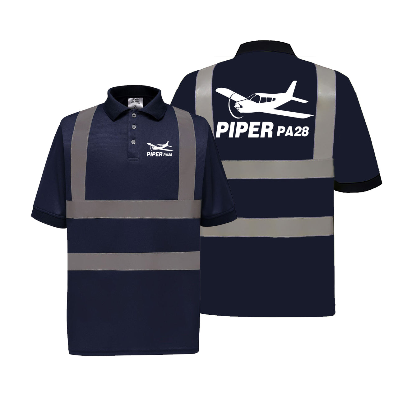 The Piper PA28 Designed Reflective Polo T-Shirts