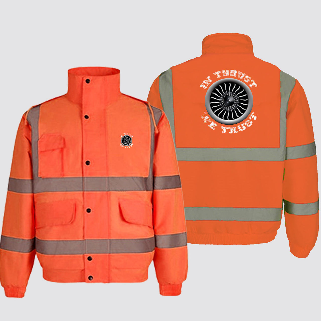 In Thrust We Trust (Vol 2) Designed Reflective Winter Jackets