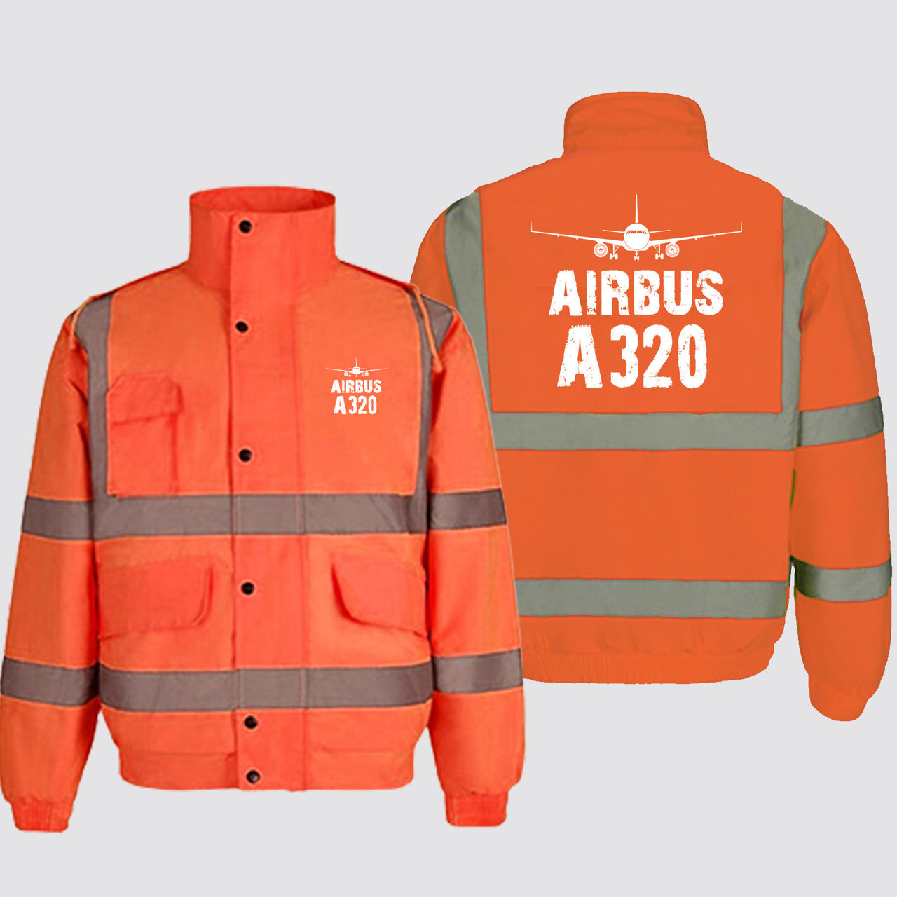 Airbus A320 & Plane Designed Reflective Winter Jackets