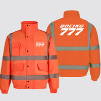 Thumbnail for Boeing 777 & Text Designed Reflective Winter Jackets