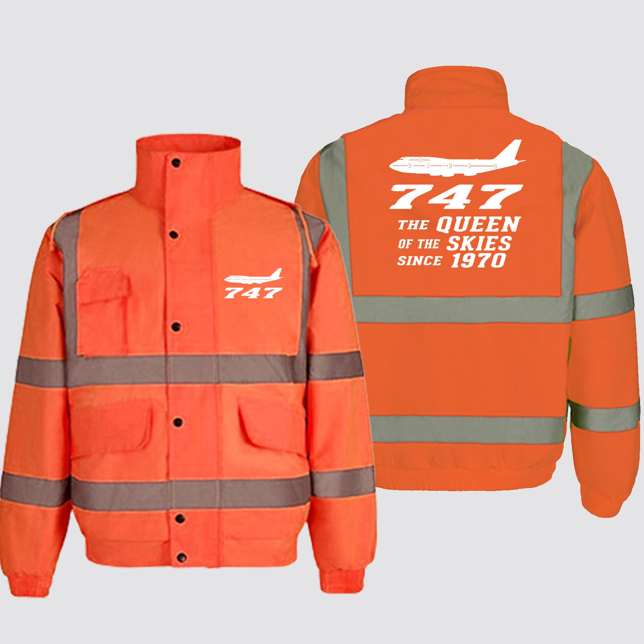 Boeing 747 - Queen of the Skies (2) Designed Reflective Winter Jackets