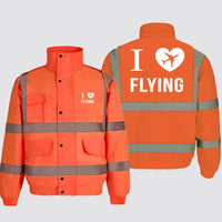 Thumbnail for I Love Flying Designed Reflective Winter Jackets
