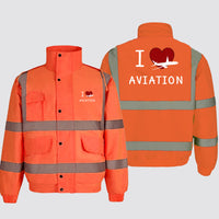 Thumbnail for I Love Aviation Designed Reflective Winter Jackets