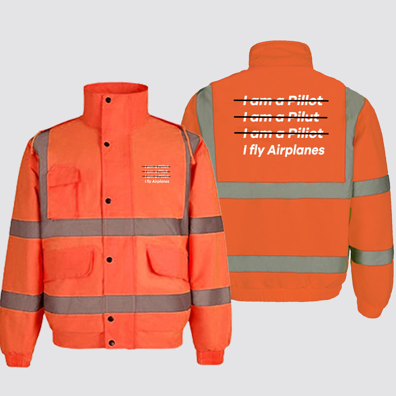 I Fly Airplanes Designed Reflective Winter Jackets