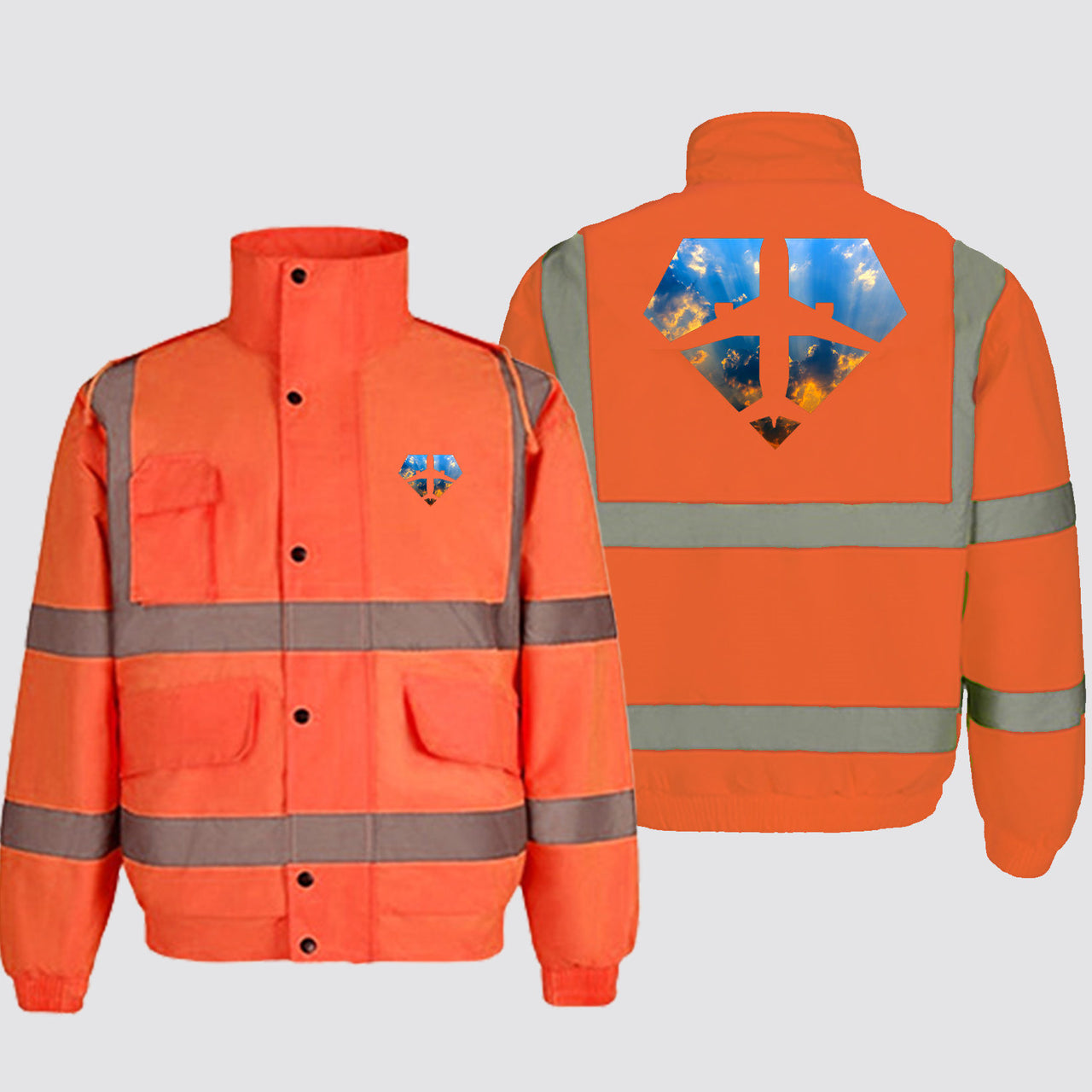 Supermen of The Skies (Sunrise) Designed Reflective Winter Jackets