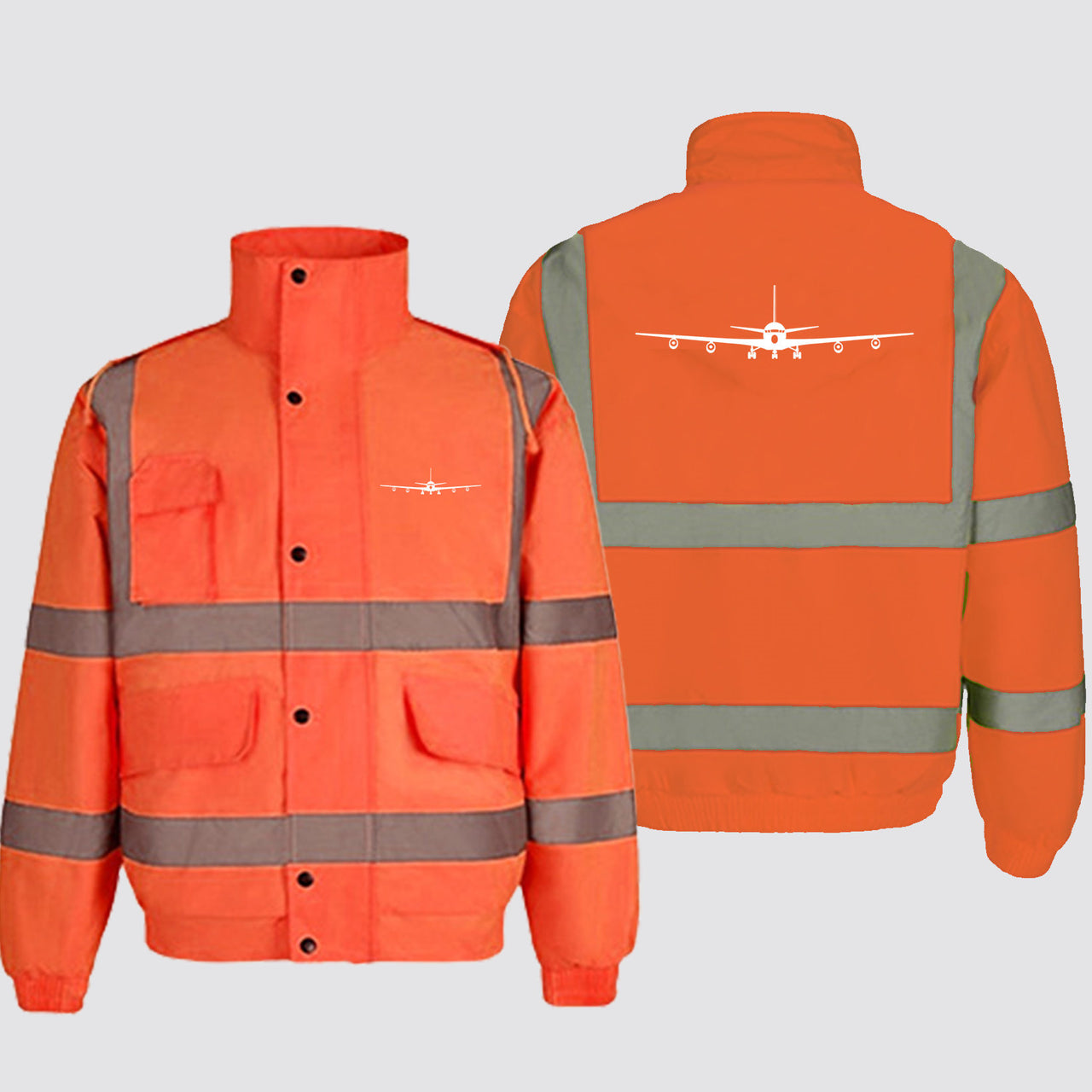 Boeing 707 Silhouette Designed Reflective Winter Jackets