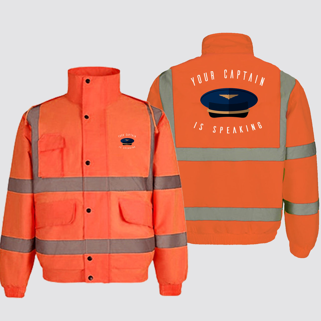 Your Captain Is Speaking Designed Reflective Winter Jackets