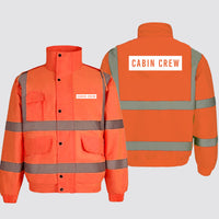 Thumbnail for Cabin Crew Text Designed Reflective Winter Jackets