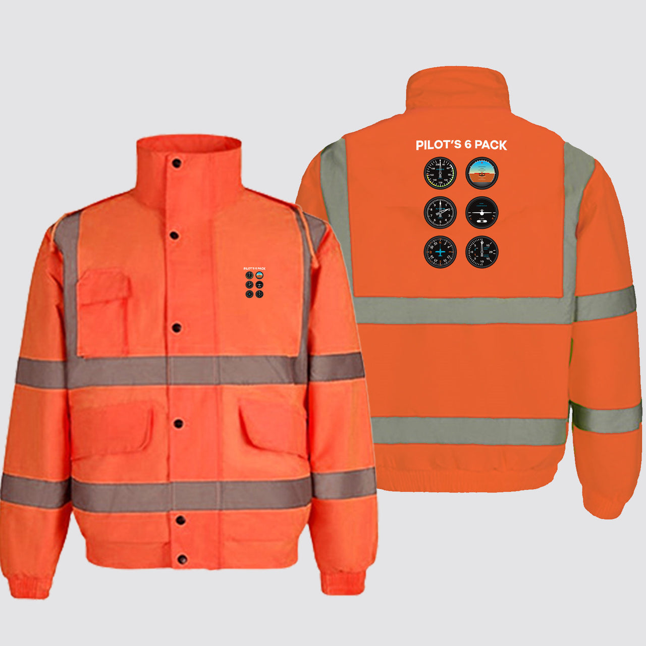 Pilot's 6 Pack Designed Reflective Winter Jackets