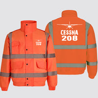 Thumbnail for Cessna 208 & Plane Designed Reflective Winter Jackets