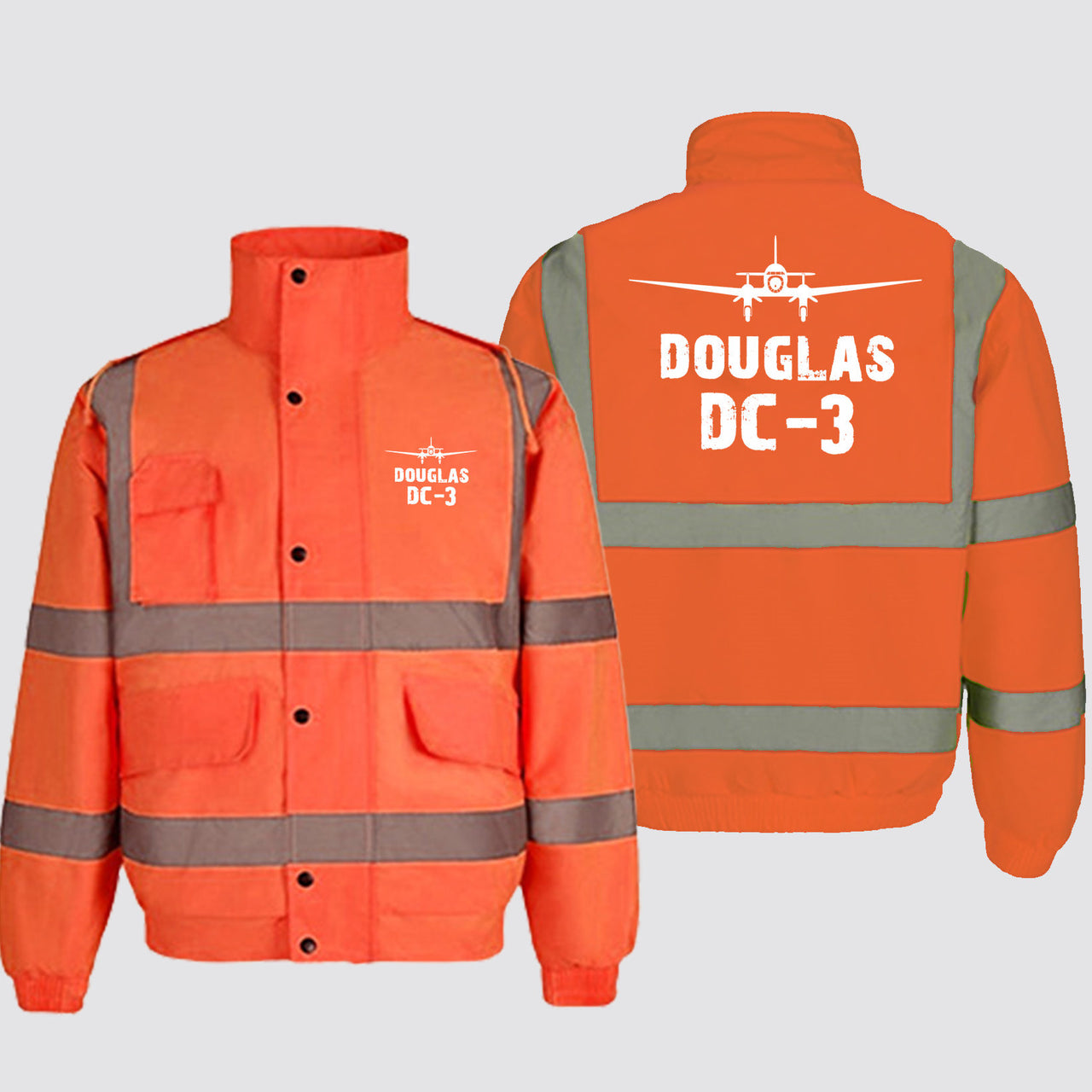 Douglas DC-3 & Plane Designed Reflective Winter Jackets
