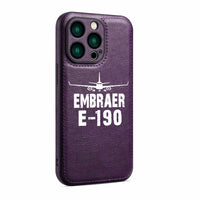 Thumbnail for Embraer E-190 & Plane Designed Leather iPhone Cases