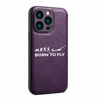 Thumbnail for Born To Fly Glider Designed Leather iPhone Cases