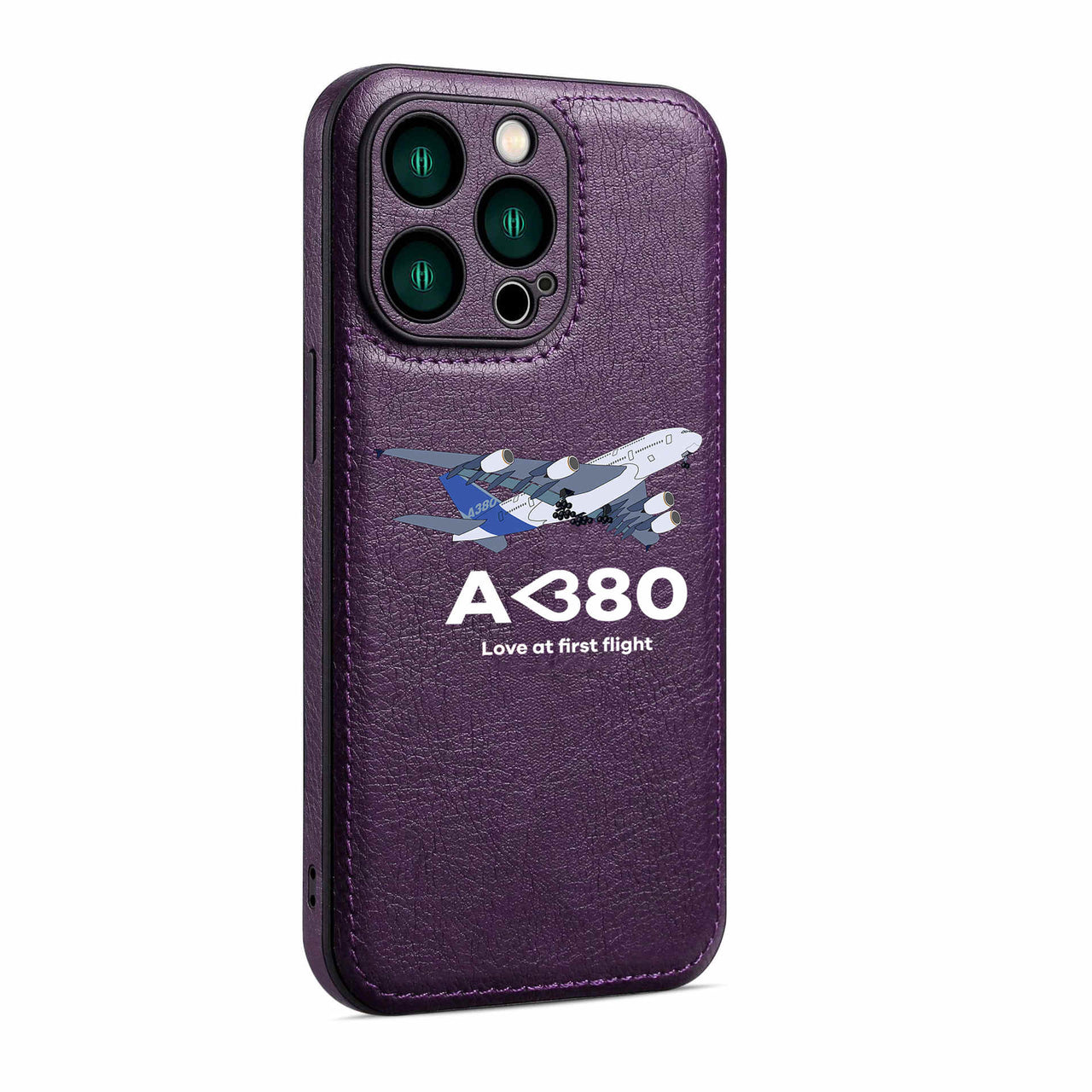 Airbus A380 Love at first flight Designed Leather iPhone Cases