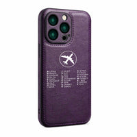 Thumbnail for Aviation Alphabet 2 Designed Leather iPhone Cases
