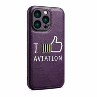Thumbnail for I Like Aviation Designed Leather iPhone Cases