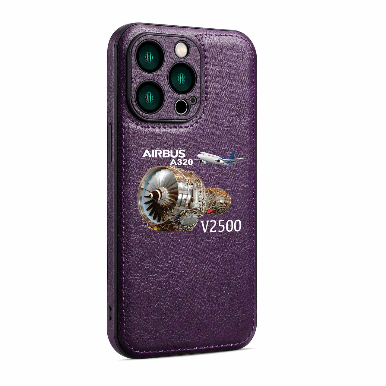 Airbus A320 & V2500 Engine Designed Leather iPhone Cases
