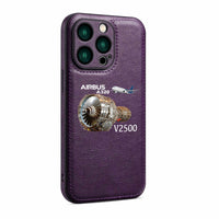 Thumbnail for Airbus A320 & V2500 Engine Designed Leather iPhone Cases