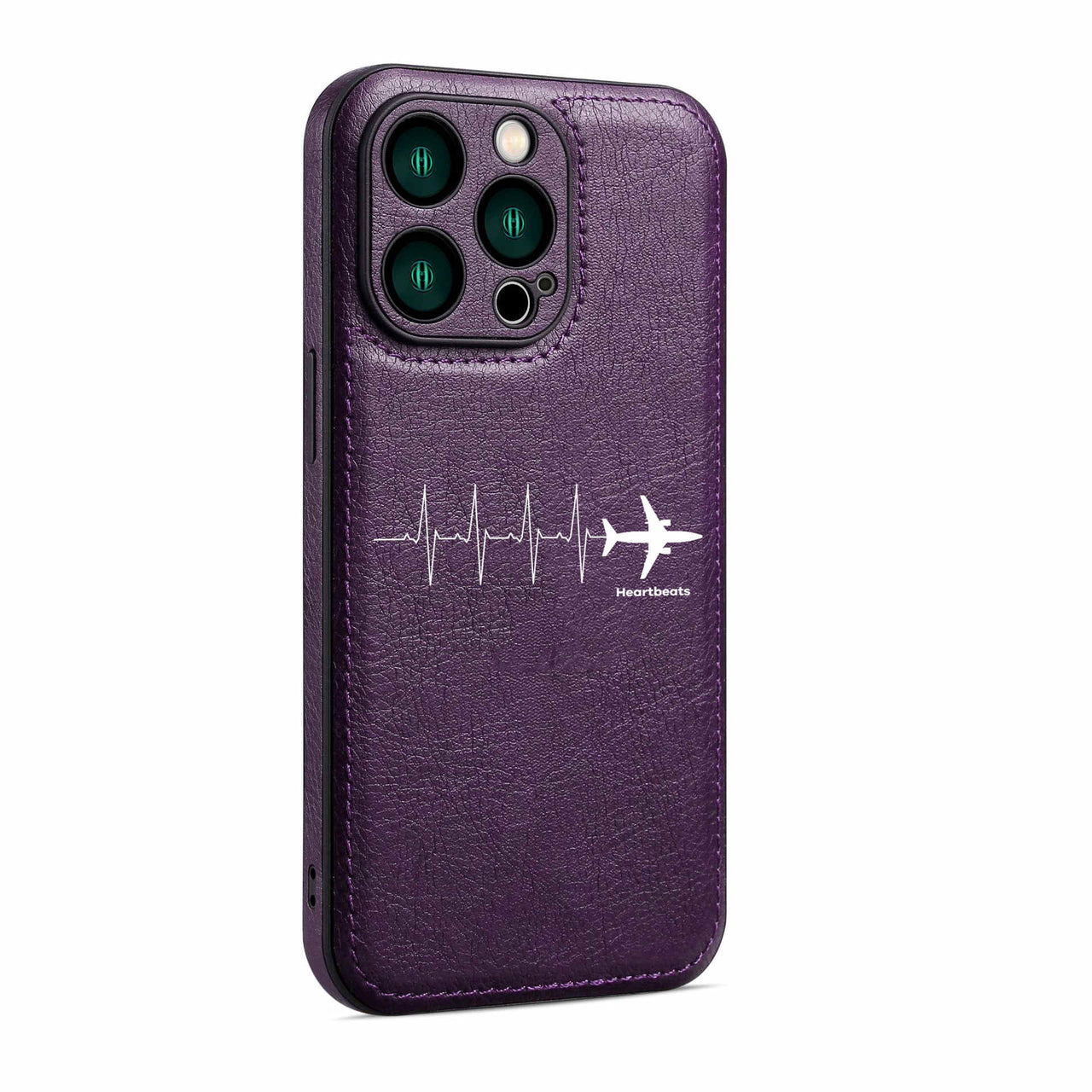 Aviation Heartbeats Designed Leather iPhone Cases