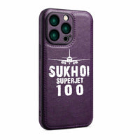 Thumbnail for Sukhoi Superjet 100 & Plane Designed Leather iPhone Cases