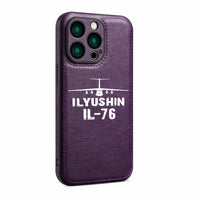 Thumbnail for ILyushin IL-76 & Plane Designed Leather iPhone Cases