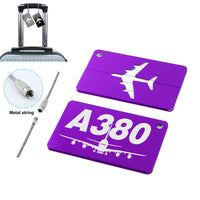 Thumbnail for Super Airbus A380 Designed Aluminum Luggage Tags