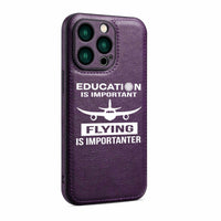 Thumbnail for Flying is Importanter Designed Leather iPhone Cases