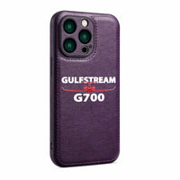 Thumbnail for Amazing Gulfstream G700 Designed Leather iPhone Cases