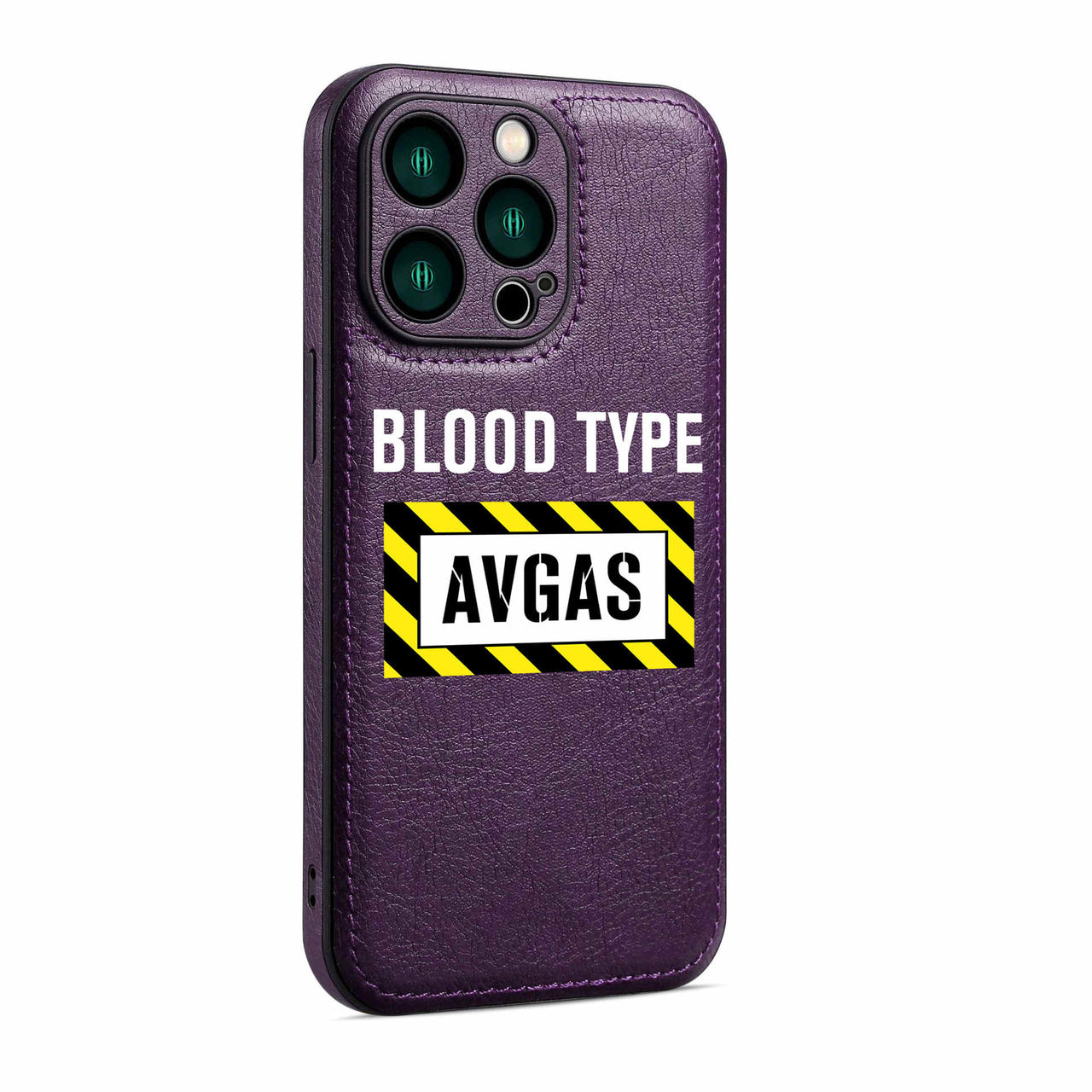 Blood Type AVGAS Designed Leather iPhone Cases