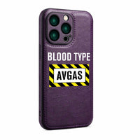 Thumbnail for Blood Type AVGAS Designed Leather iPhone Cases