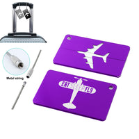 Thumbnail for Eat Sleep Fly & Propeller Designed Aluminum Luggage Tags