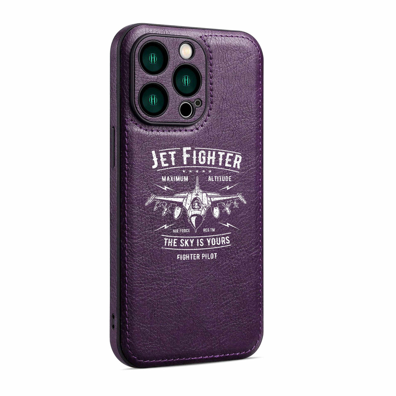 Jet Fighter - The Sky is Yours Designed Leather iPhone Cases