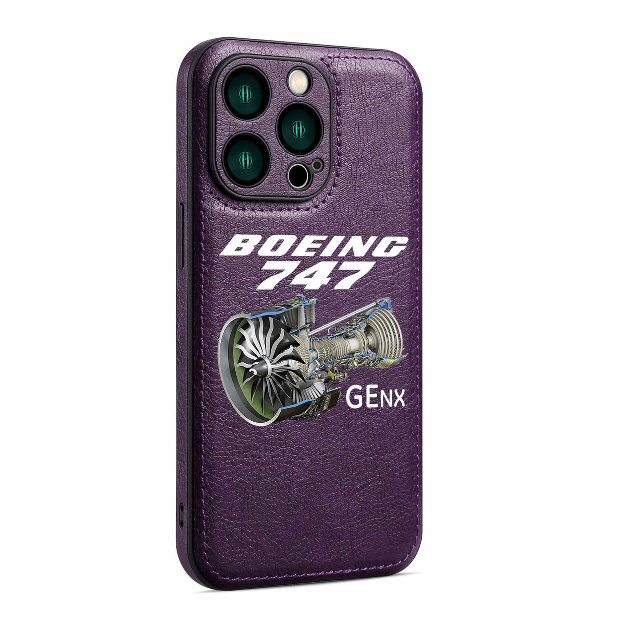 Boeing 747 & GENX Engine Designed Leather iPhone Cases