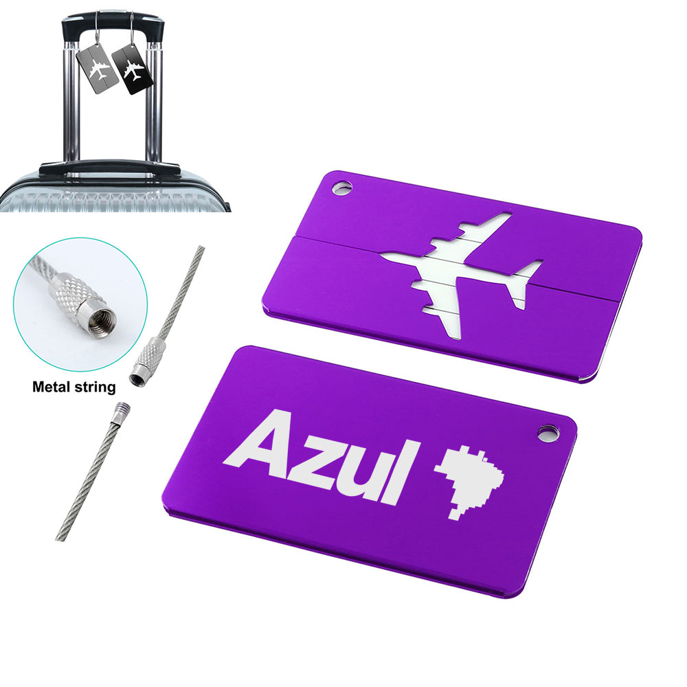 Azul Airlines Designed Aluminum Luggage Tags