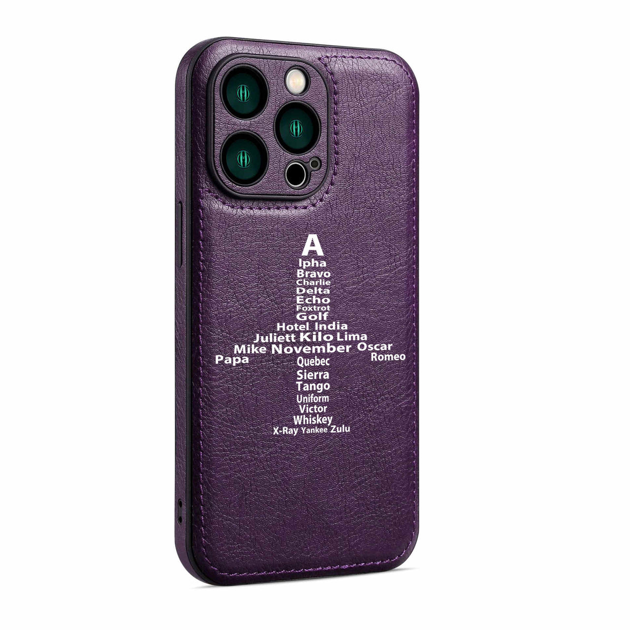 Airplane Shape Aviation Alphabet Designed Leather iPhone Cases