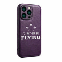 Thumbnail for I'D Rather Be Flying Designed Leather iPhone Cases